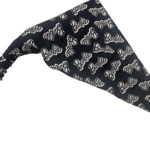 Barbie 70’s style head scarf hand made USA cotton b/w concerts festivals NWT